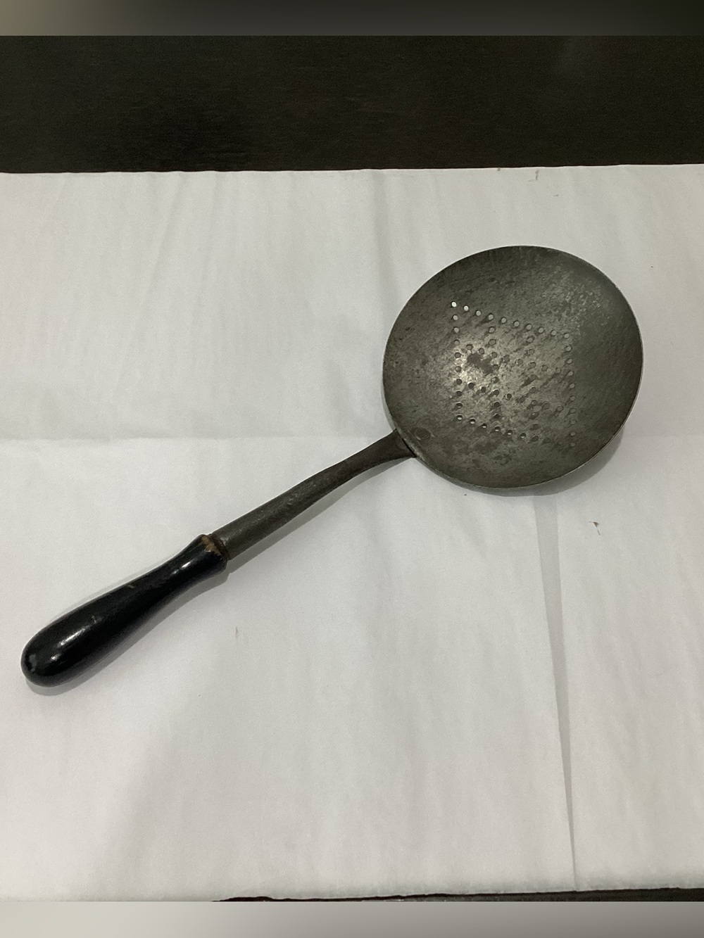 Antique Skimmer Spoon (Primitive Skimmer).  Historically used in Rustic kitchens